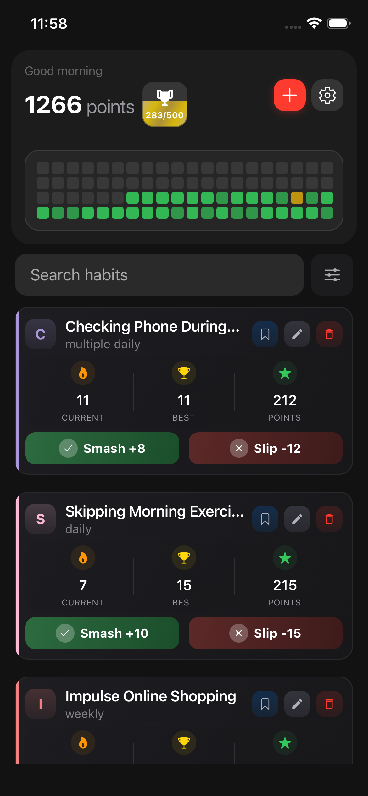 HabitSmash screenshot 2