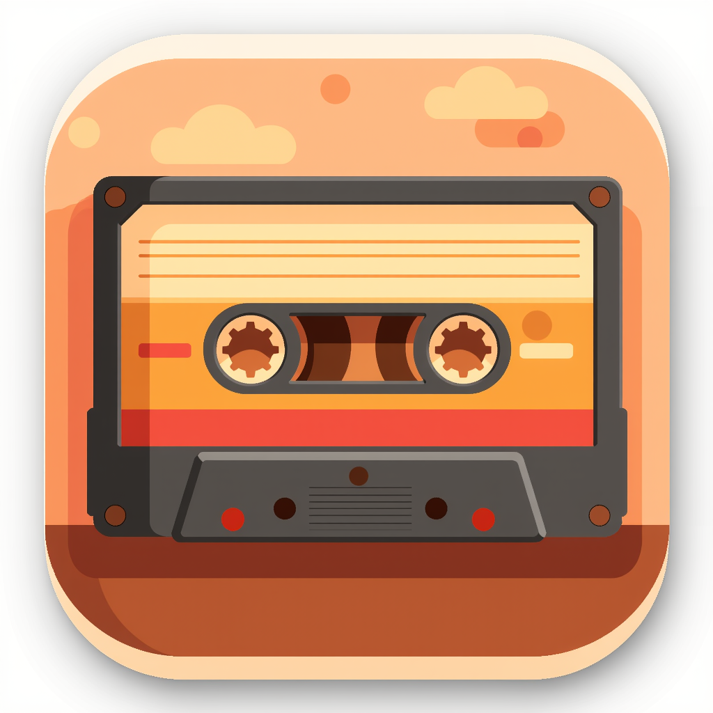 Retro Cassette Icon